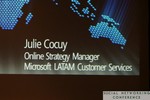 Julie Cocuy (Online Strategy Manager, Microsoft LATAM) at the January 19-21, 2011 Enterprise Social  Conference in Miami