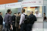 Registration Desk at the January 19-21, 2011 Enterprise Social  Conference in Miami