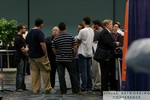 Business Networking in the Exhibit Hall at the 2011 Miami Enterprise Social  Conference